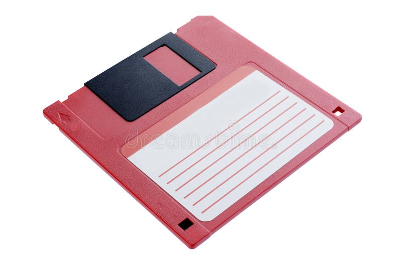Red Floppy Disk. Old Drive. Isolated on White Background + Clipping Path Stock Image Image of