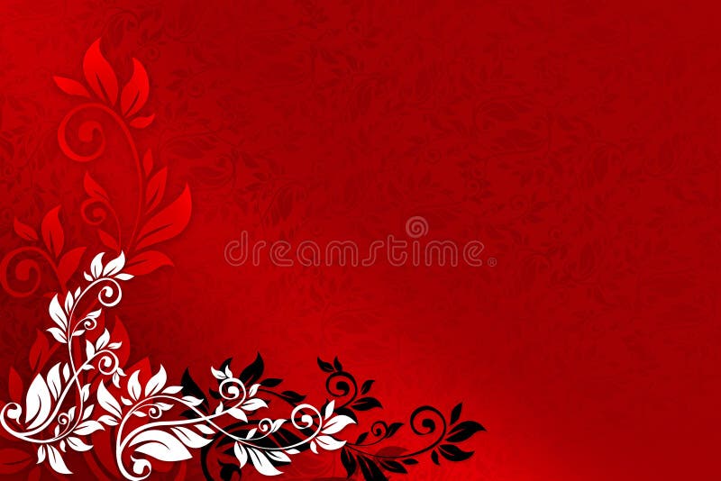 Red floral background