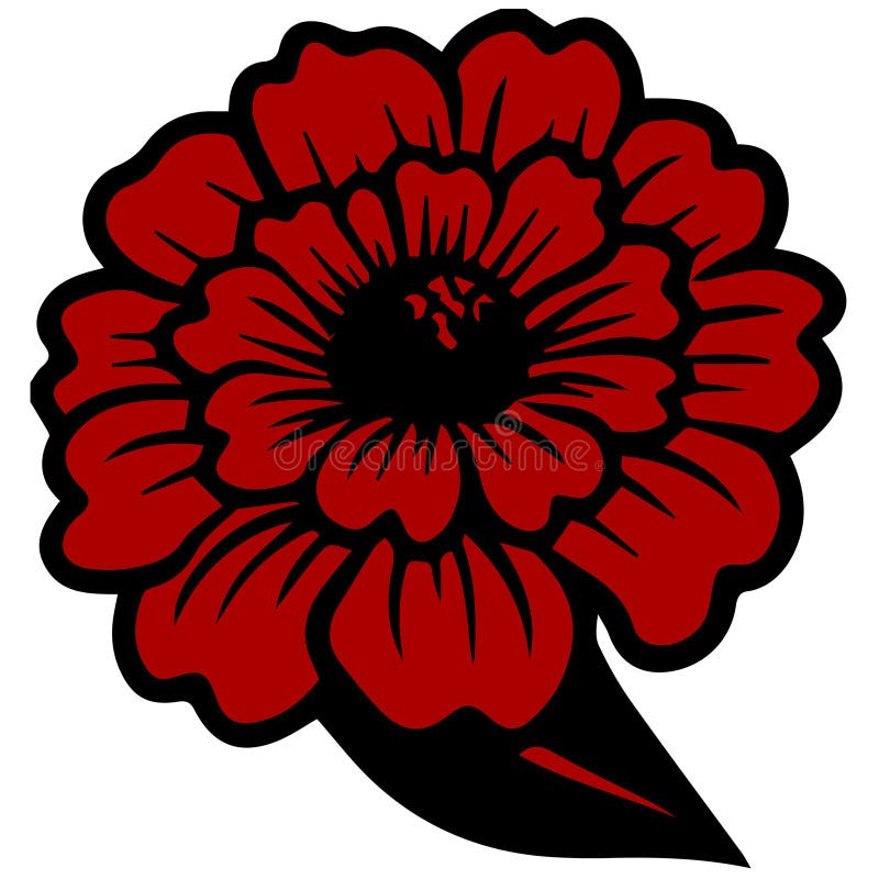 Red flower design abstract background royalty free illustration