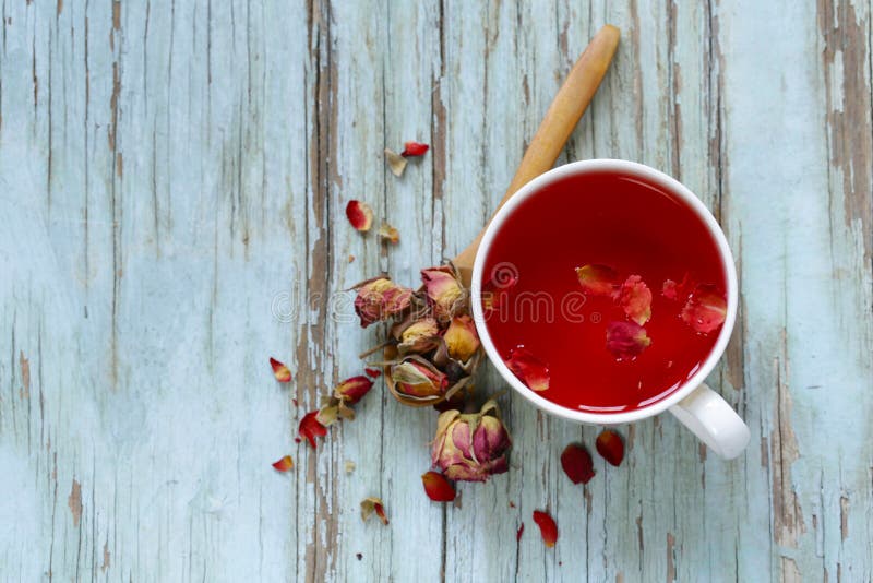 Red flower tea stock photo. Image of herbal, healthy 78566144