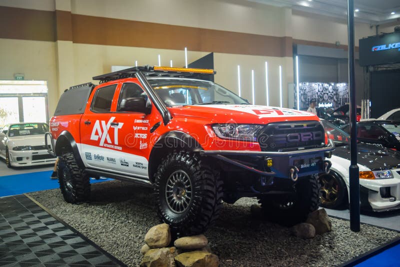 Red Ford Ranger editorial stock image. Image of tire - 300353709