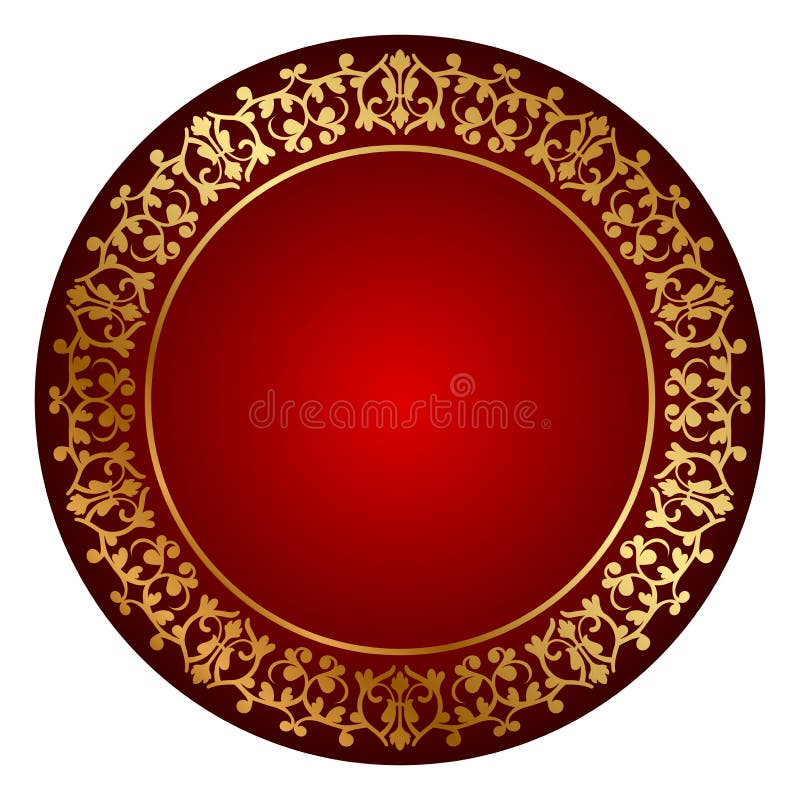 Red and Gold Eastern Ornament Vector Stock Vector Illustration of