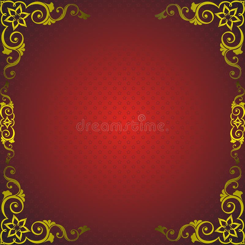 Red frame with golden decor