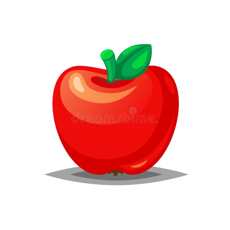 Red fresh apple icon stock vector. Illustration of clip 91798198