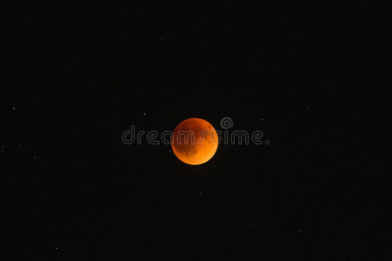 Red full moon in night sky stock photo. Image of circle 265162332