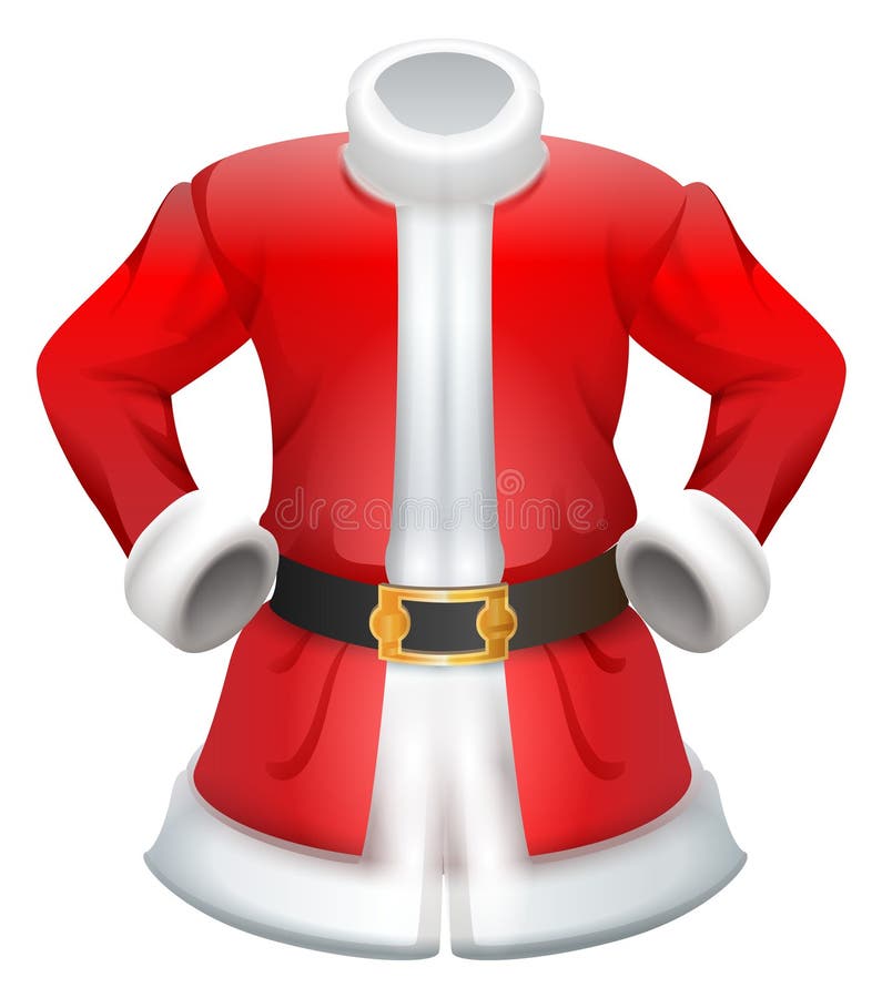 Red Fur Coat Traditional Santa Claus Clothes Stock Vector - Illustration of  fashion, coat: 120214513