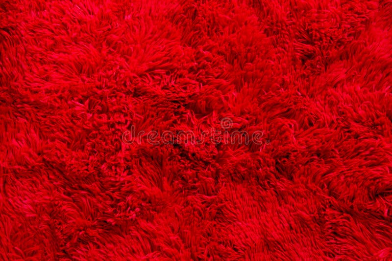 Red Furry Fabric, Texture, Background Stock Photo - Image of cover