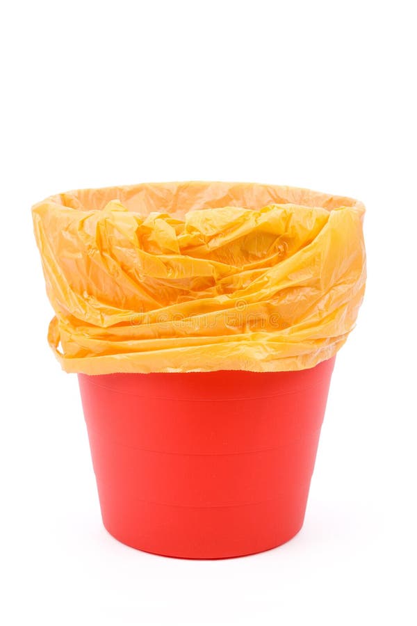 Red Garbage can stock photo. Image of equipment, background 3493180
