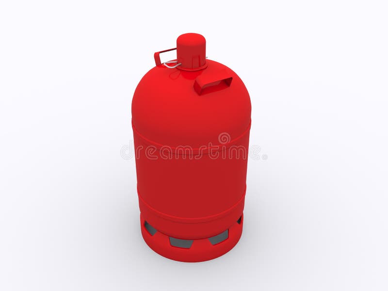 Red gas bottle stock image. Image of petroleum, flammable 54218421