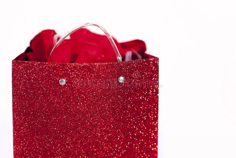 Red Gift Bag stock photo. Image of container, gift, isolated 28625006