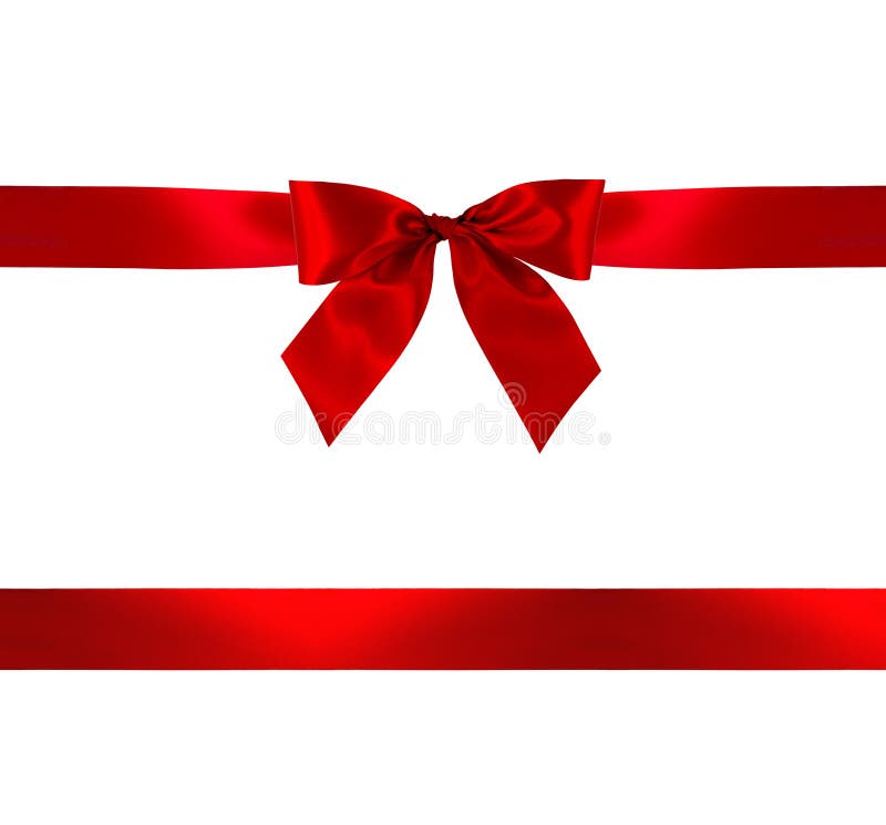 Red gift bow and ribbon stock photo. Image of gift, birthday 76925206