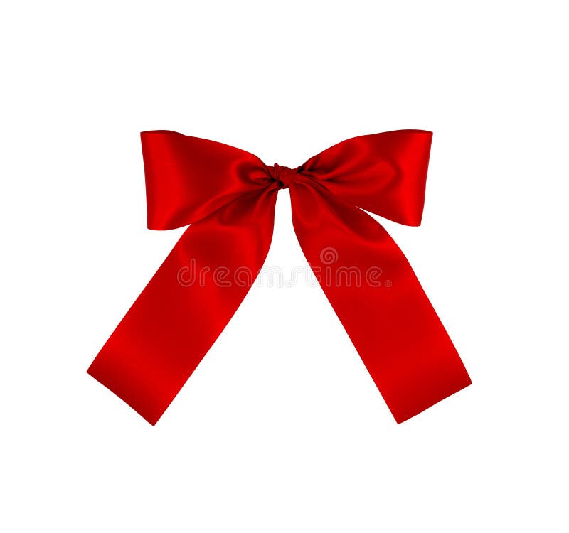 Red gift bow and ribbon stock photo. Image of gift, birthday - 76925206