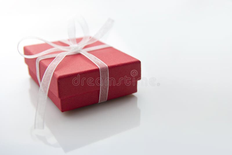 Red gift box royalty free stock image