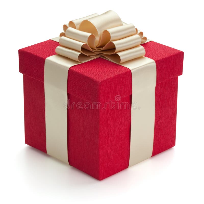 Red gift box stock image. Image of gold, celebrate, isolated 34321031