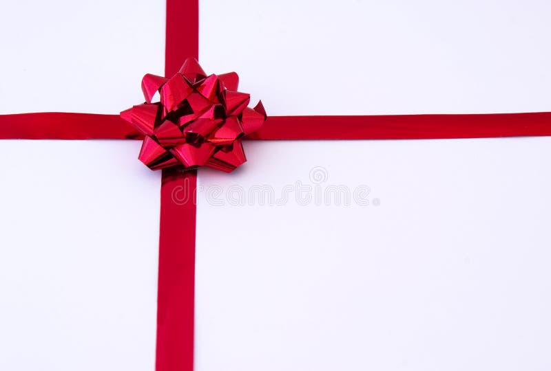 Red gift ribbon royalty free stock photography