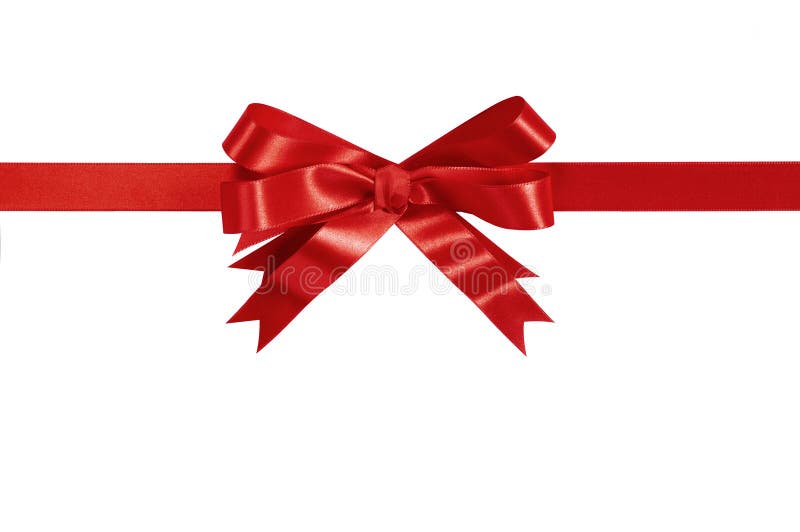 Nine Different Red Ribbons Bows Styles On White Background High