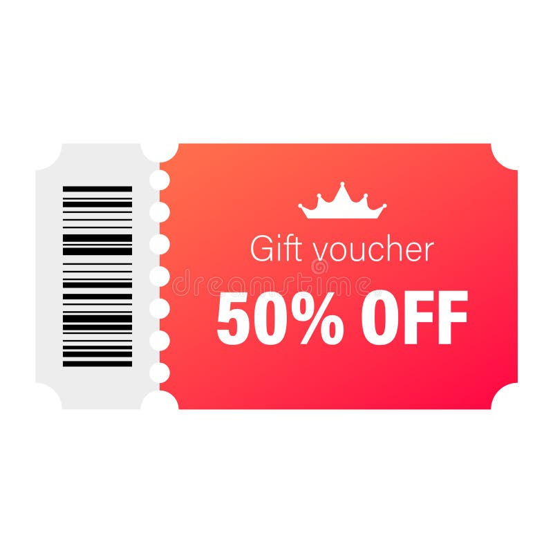 Discount coupon 50 percent off gift voucher Vector Image