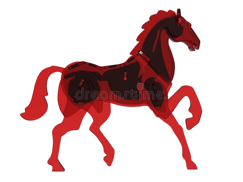Red glass horse illustration royalty free illustration Red glass horse illustration royalty free illustration