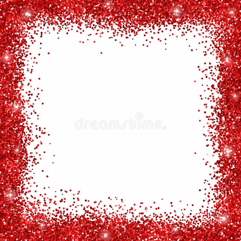Red glitter border frame stock vector. Illustration of abstract - 80596636