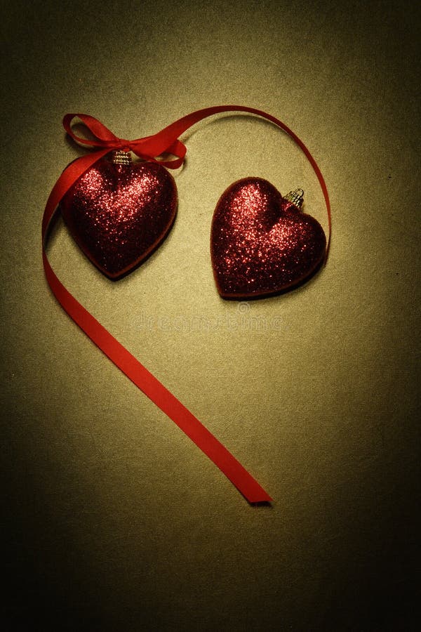 Red Glitter Heart Ornaments Stock Image Image of dimensional, decorations 24601683