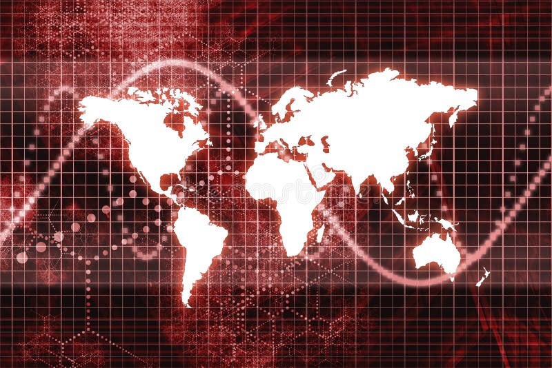 Red Global Business Economy Abstract vector illustration Red Global Business Economy Abstract vector illustration