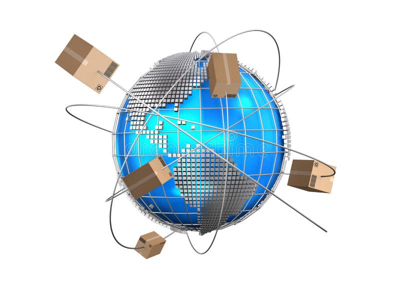 Red global de la logística, envío de cargo, commercia de las importaciones/exportaciones