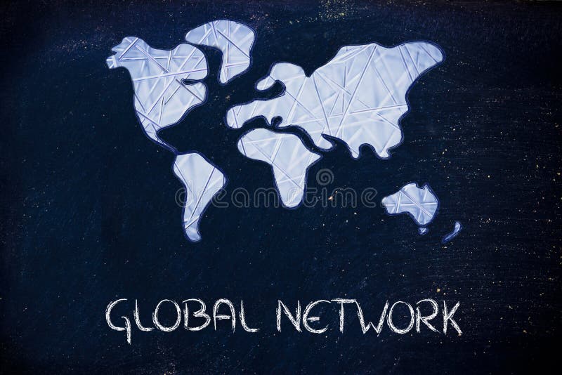 Red global, negocio en el mundo conectado moderno fotos de archivo Red global, negocio en el mundo conectado moderno fotos de archivo
