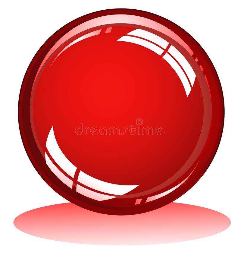 Red glossy sphere stock illustration