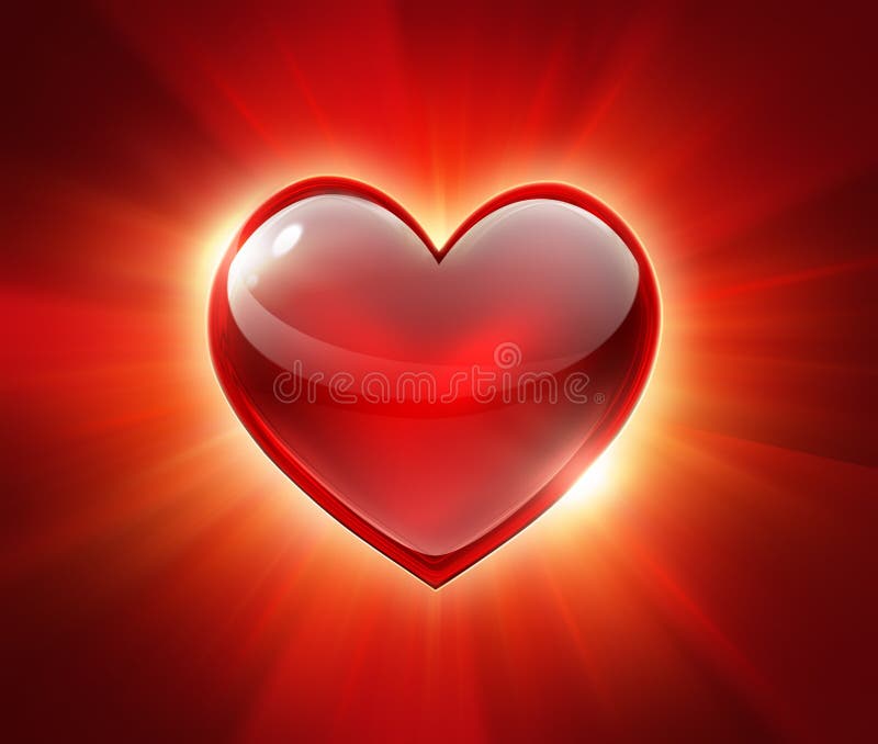 glowing heart clipart pictures