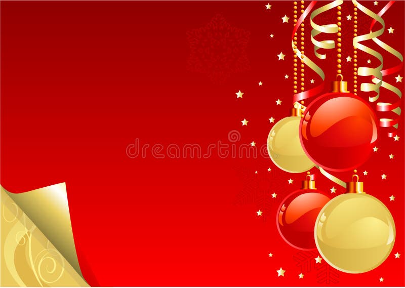 Red and Gold Christmas Background Stock Vector Illustration of winter