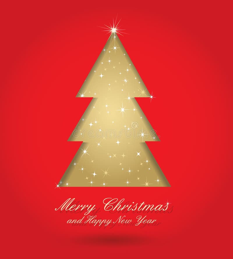 Red and gold christmas tree