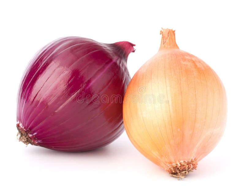 Red and gold onion bulbs