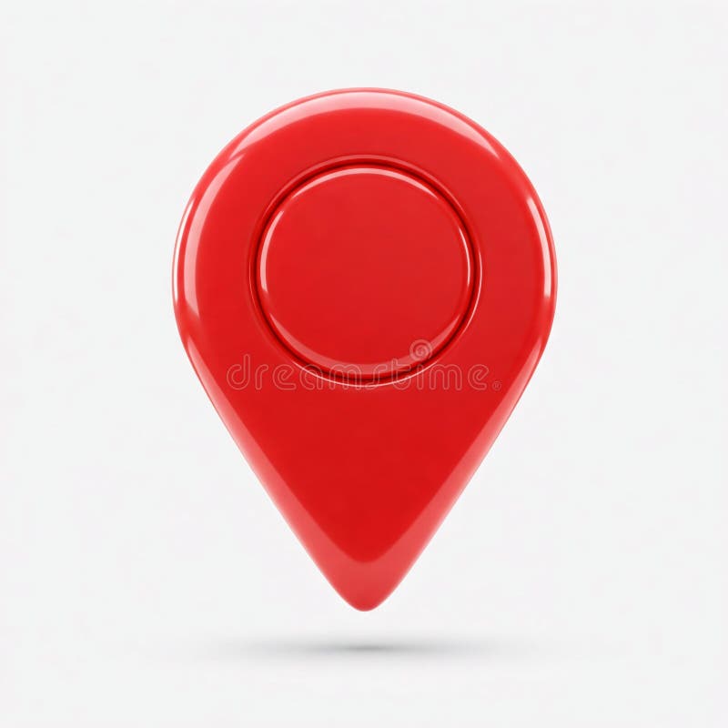 Red GPS Pointer isolated on a white vector illustration