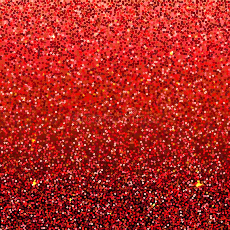 Red Gradient Glittering Background. Ombre Sparkling Backdrop Stock