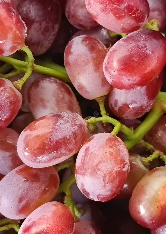 Red grapes in the market stock photo. Image of leaf 275226792