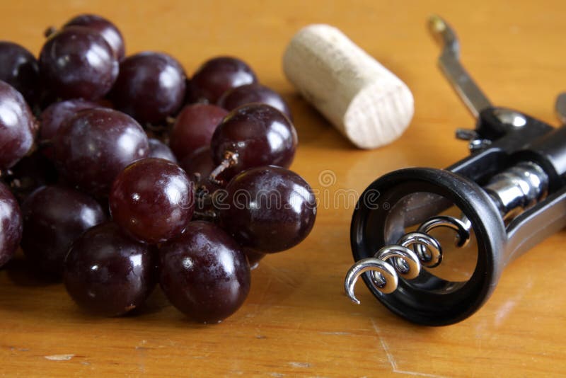 Red Grapes and Wine Tools