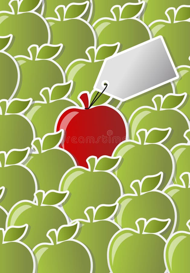 Red and green apple