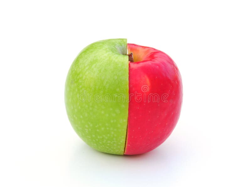 Red and green apple