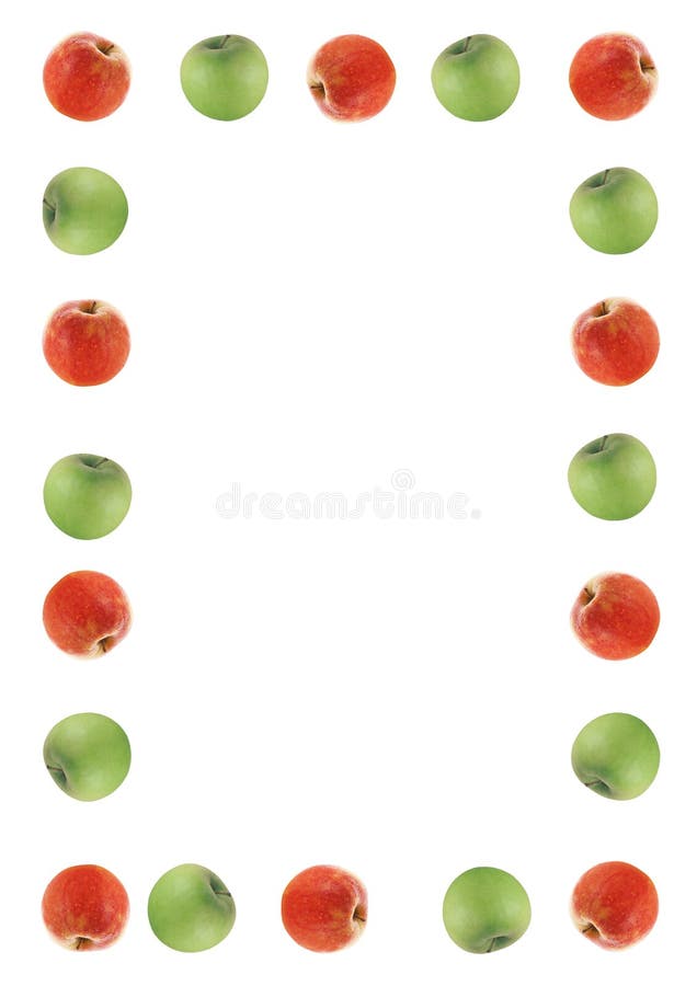 Red and green apple border