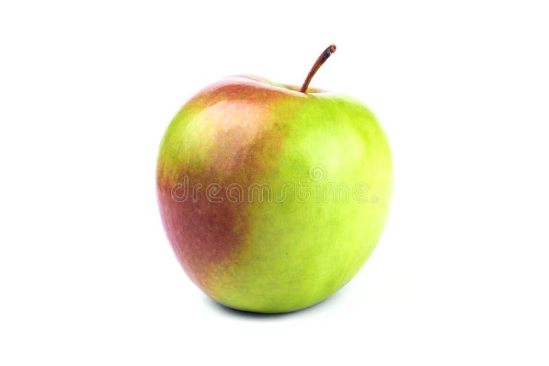 Red green Apple on a white isolated background