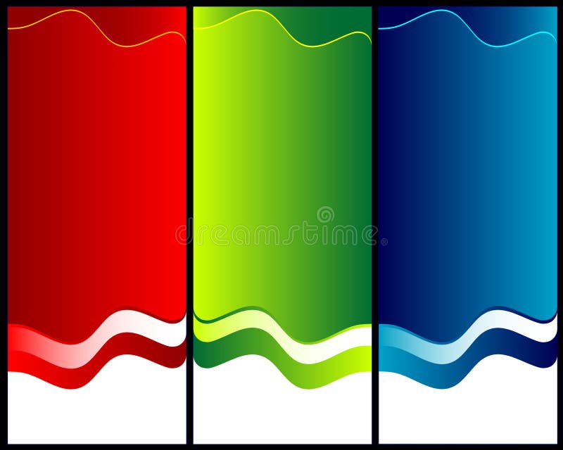 Red, green and blue abstract backgrounds