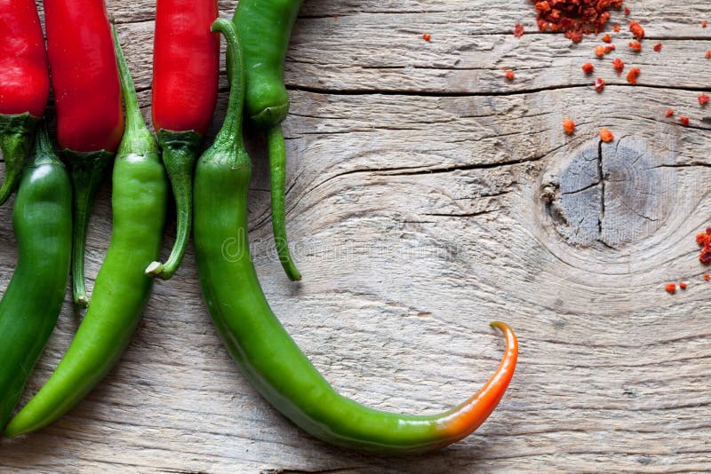 Red and Green Chili Pepper