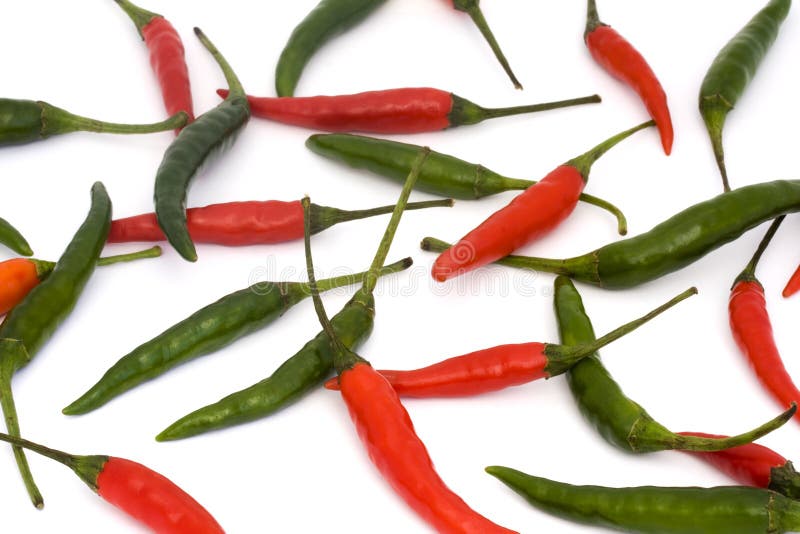 Red and green chilli background