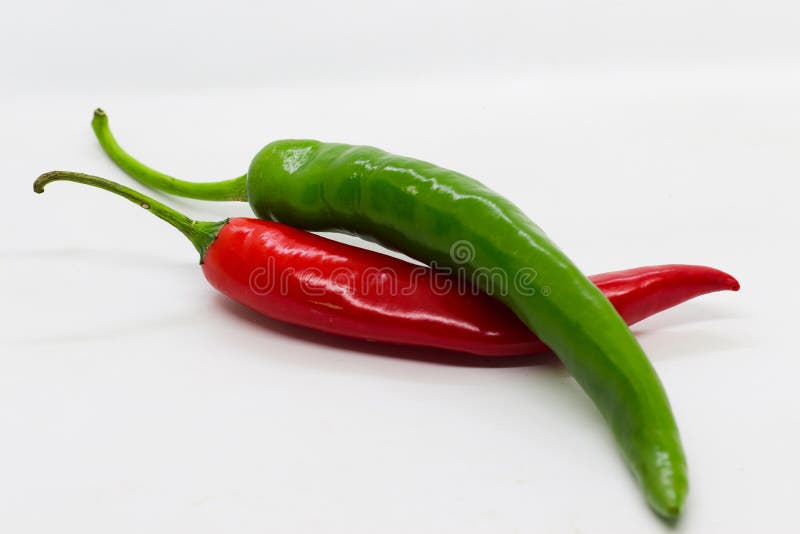 Red And Green Chilli Peppers Stock Image Image of together, macro