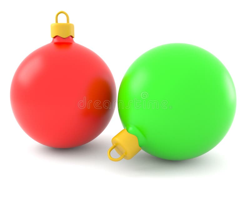 Red and green Christmas balls