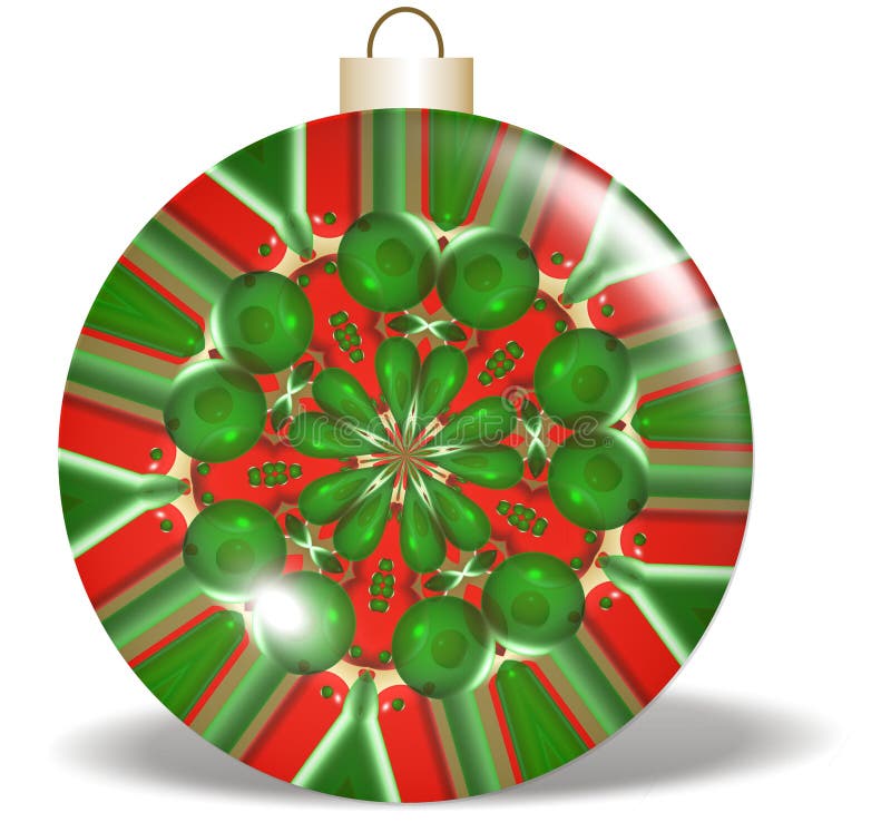 Red Green Star Christmas Ornament Stock Illustration Illustration of