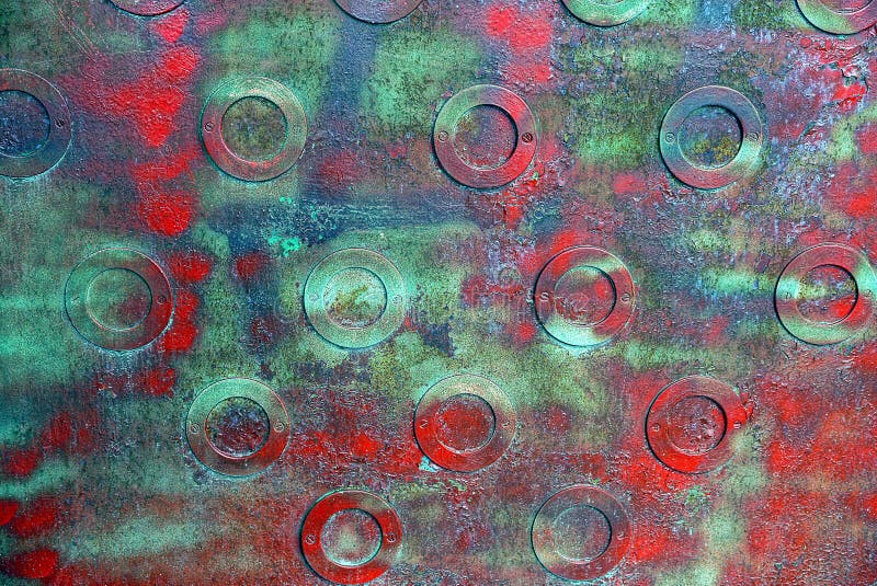 Red Green Iron Texture of a Metal Wall Stock Photo Image of decor