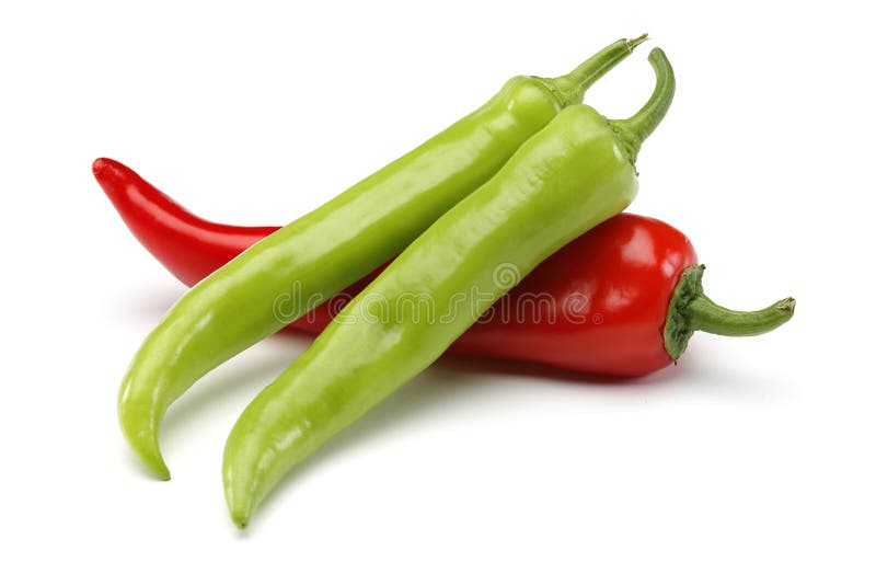 Green peppers isolated on a white background. Green peppers isolated on a white background.