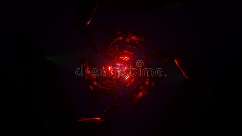Red green Pulsating triangle shape background VJ Loop. vector illustration