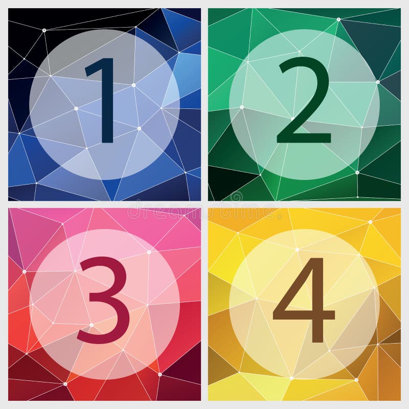 Red, Green, Yellow and Blue Geometric Stock Illustration Illustration